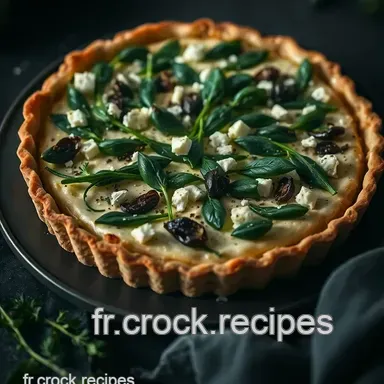 Tarte aux &Eacute;pinards Fresques et Fromage de Ch&egrave;vre : Recettes &Eacute;pinards Frais Fiche recette