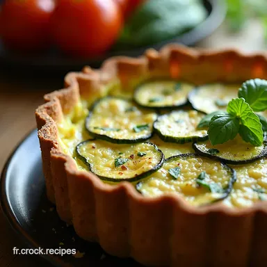 Ma Tarte Courgette Ricotta Menthe Facile et Ensoleill&eacute;e Fiche recette