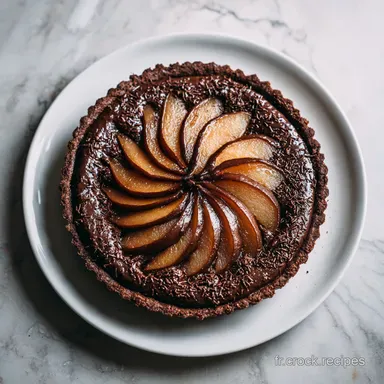 Tarte Poires Chocolat pour 8 Portions Fiche recette