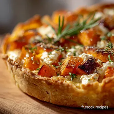 Tarte rustique butternut et feta Recette dautomne facile et savoureuse Fiche recette