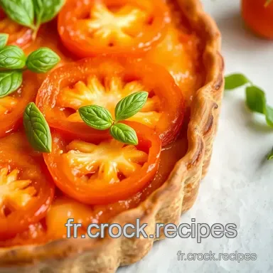 Ma Tarte &agrave; la Tomate Ensoleill&eacute;e: Simplicit&eacute; & Go&ucirc;t! Fiche recette