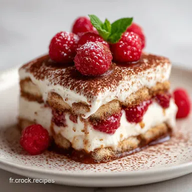 Tiramisu aux Framboises pour 6 Portions Fiche recette