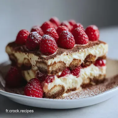 Tiramisu aux Framboises pour 6 Portions
