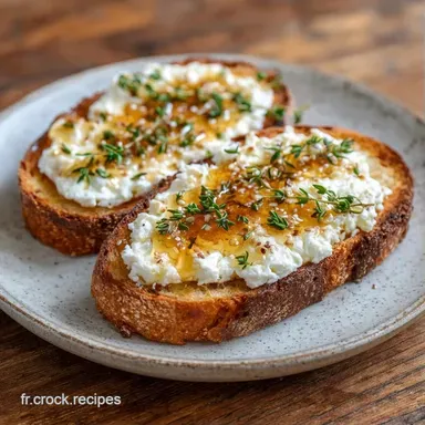 Toast Ch&egrave;vre Miel en 15 Minutes Fiche recette