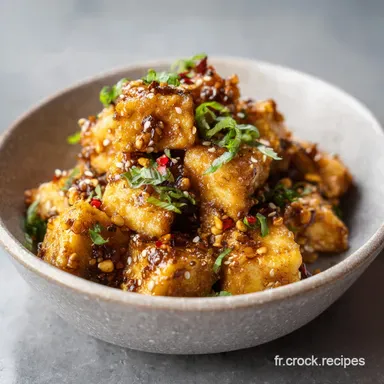 Tofu Croustillant au Miel et &agrave; l'Ail : Recette en 20 Minutes Fiche recette