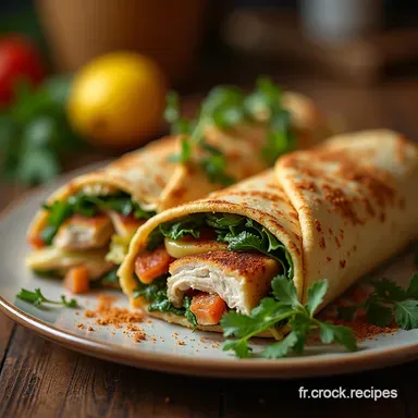 Wrap Froid au Poulet C&oelig;ur de Provence Recette Facile et Fra&icirc;che Fiche recette