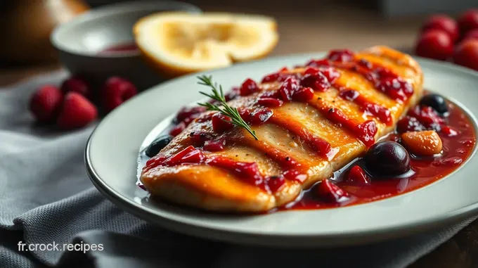 Aiguillette de Canard Rôtie à la Sauce aux Fruits Rouges