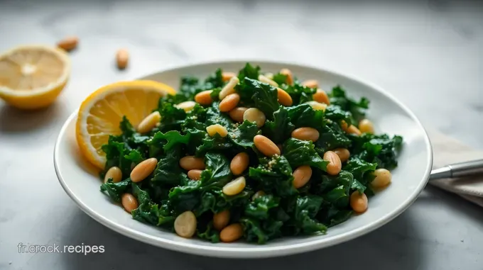 Chou Kale Sauté aux Amandes et Zeste de Citron