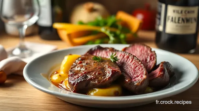 Filet Mignon au Four Sauce au Vin Rouge