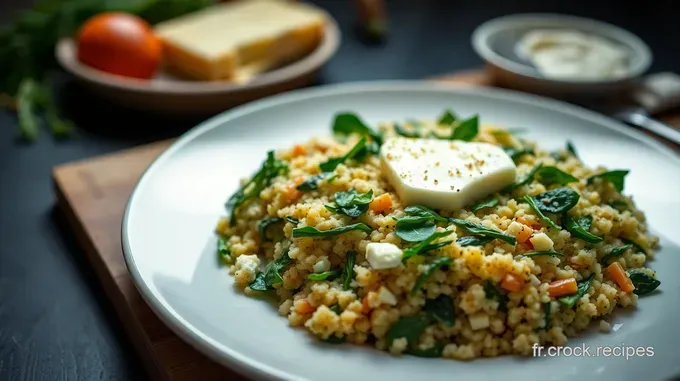 Gratin d’Épinards et Quinoa au Fromage de Chèvre