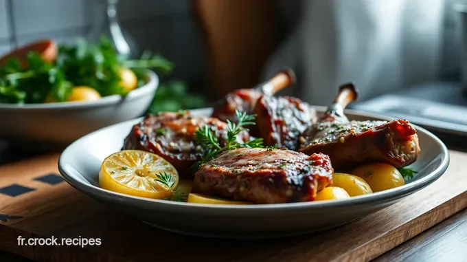 Noisettes d’Agneau Rôties aux Herbes de Provence et Écrasé de Pommes de Terre