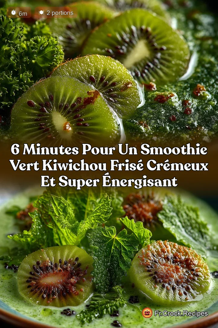 6 minutes pour un Smoothie vert KiwiChou fris&eacute; cr&eacute;meux et super &eacute;nergisant