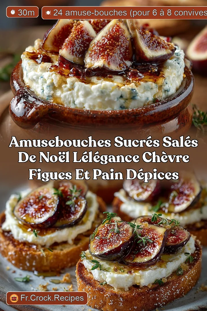Amusebouches Sucr&eacute;s Sal&eacute;s de No&euml;l l&Eacute;l&eacute;gance Ch&egrave;vre Figues et Pain d&Eacute;pices