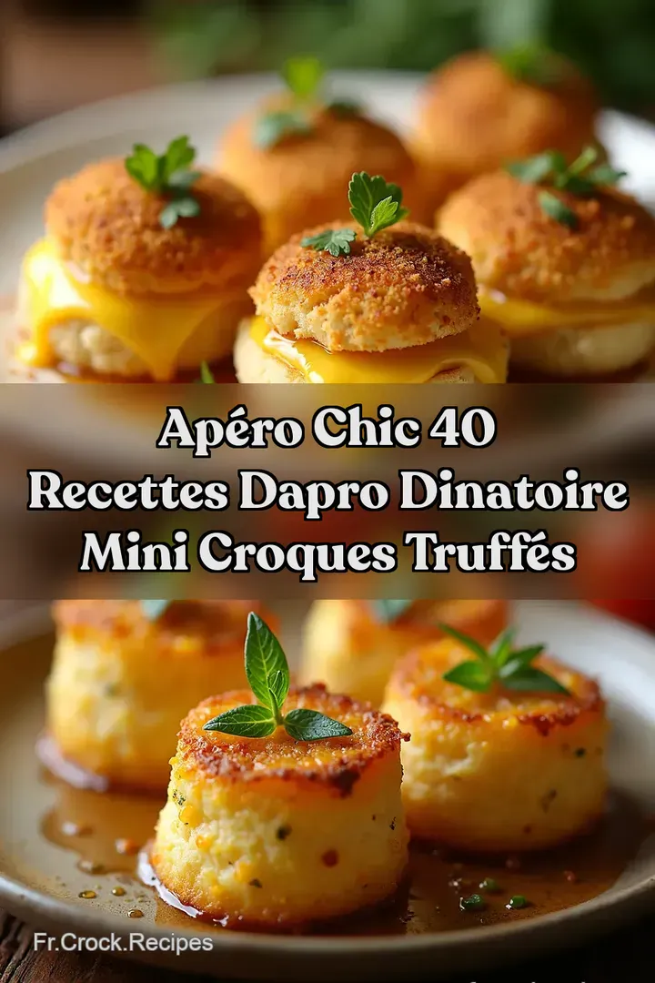 Ap&eacute;ro Chic 40 recettes dapro dinatoire Mini Croques Truff&eacute;s