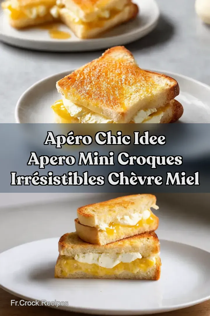 Ap&eacute;ro Chic idee apero Mini Croques Irr&eacute;sistibles Ch&egrave;vre Miel