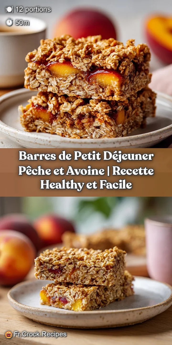 Close-up of a moist oat bar edge revealing a chewy texture and sweet peach pieces.