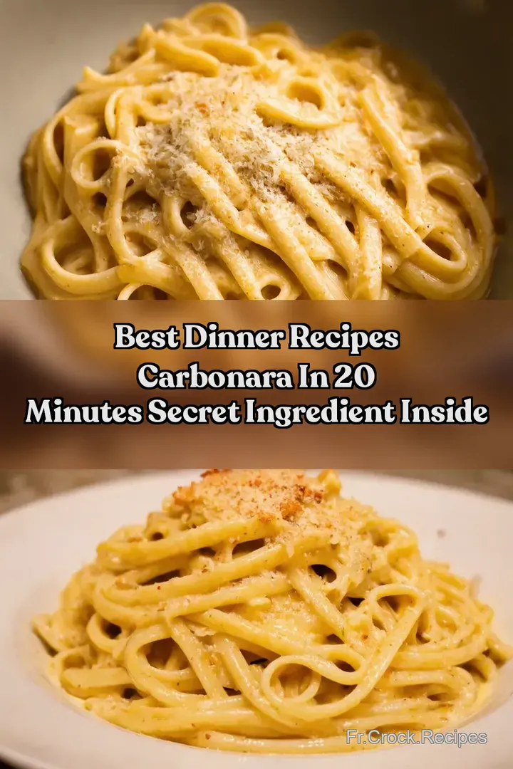 Best Dinner Recipes Carbonara in 20 Minutes Secret Ingredient Inside