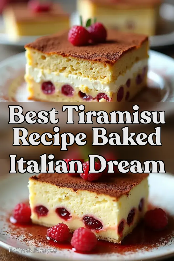 Best Tiramisu Recipe Baked Italian Dream