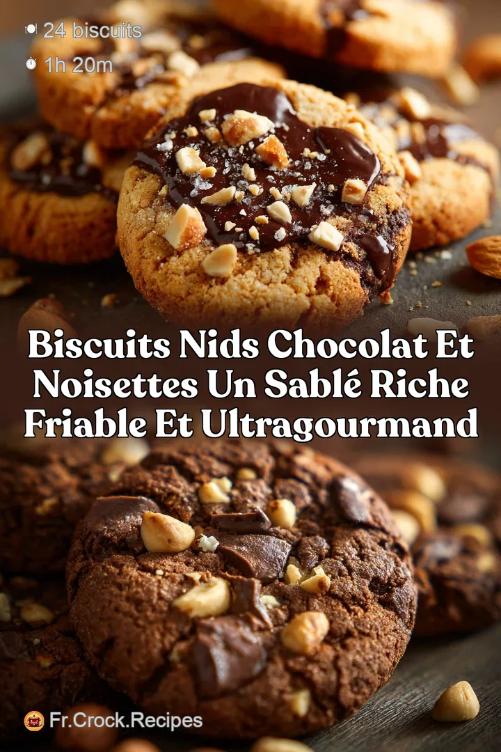 Biscuits nids chocolat et noisettes Un sabl&eacute; riche friable et ultragourmand
