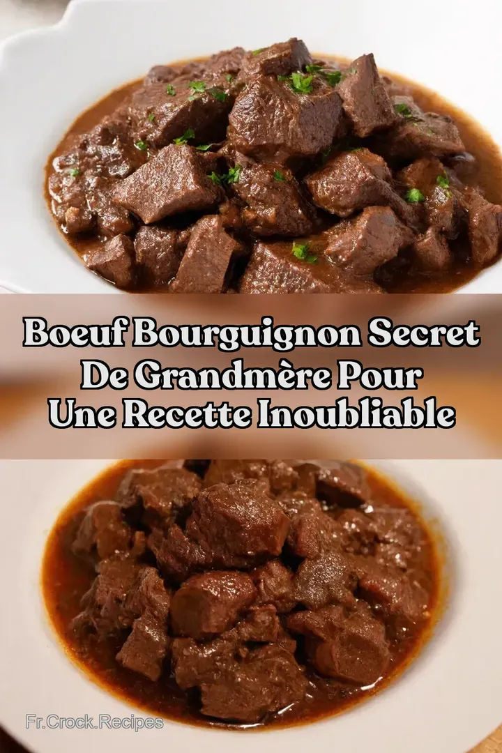 Boeuf Bourguignon Secret de GrandM&egrave;re Pour une Recette Inoubliable