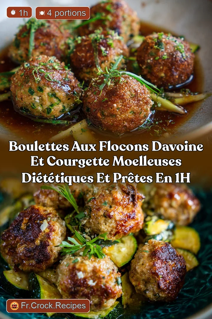 Boulettes aux flocons davoine et courgette Moelleuses di&eacute;t&eacute;tiques et pr&ecirc;tes en 1h