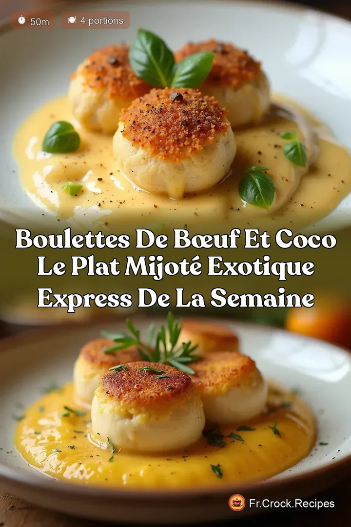 Boulettes de B&oelig;uf et Coco Le Plat Mijot&eacute; Exotique Express de la Semaine