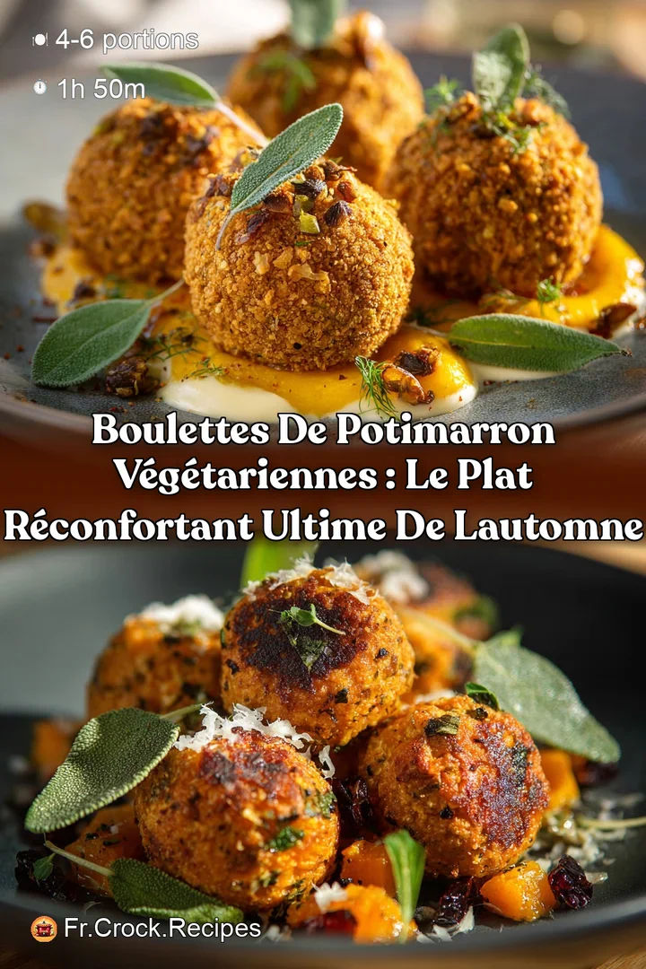Boulettes de potimarron v&eacute;g&eacute;tariennes : Le plat r&eacute;confortant ultime de lautomne