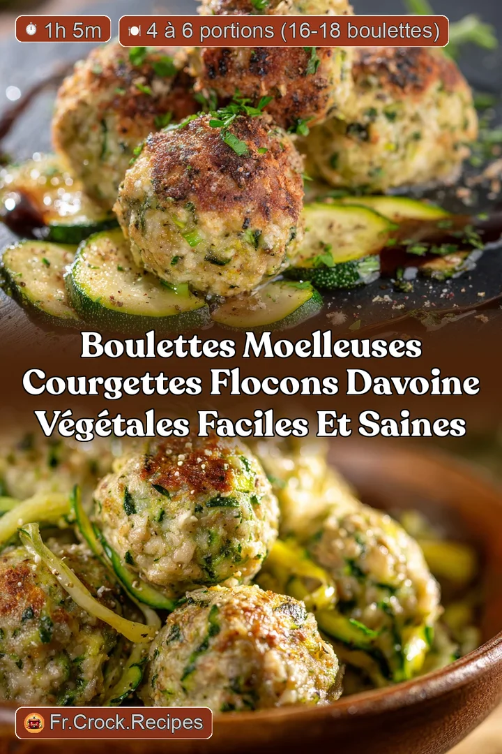 Boulettes Moelleuses Courgettes Flocons dAvoine V&eacute;g&eacute;tales Faciles et Saines