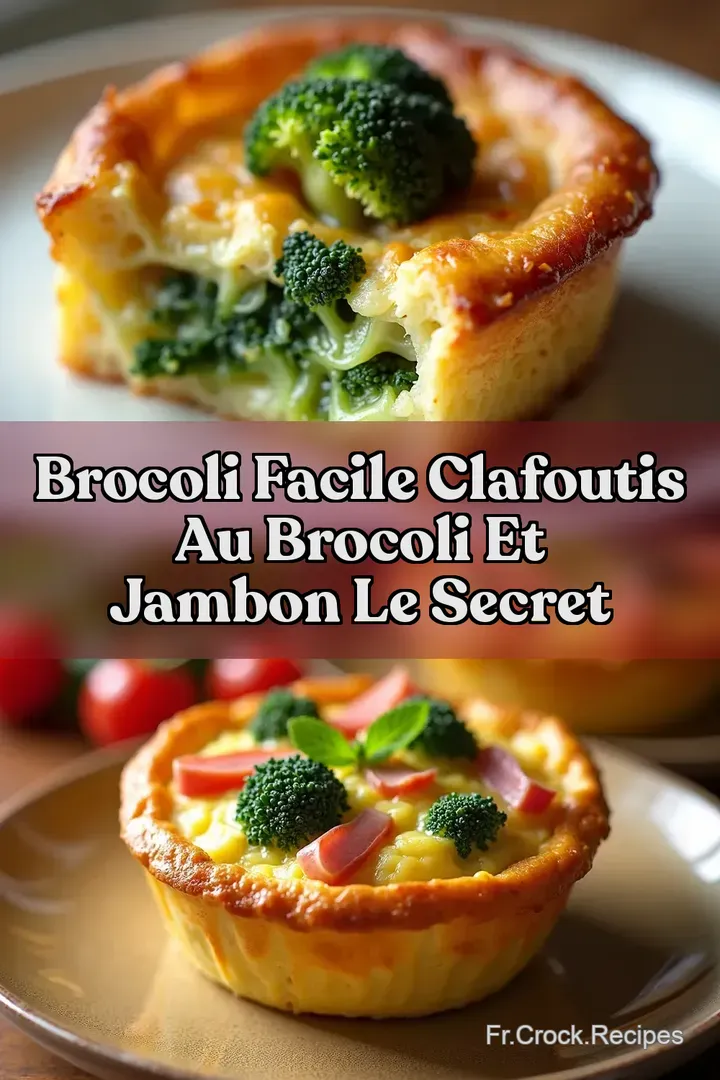 Brocoli Facile Clafoutis au Brocoli et Jambon le Secret