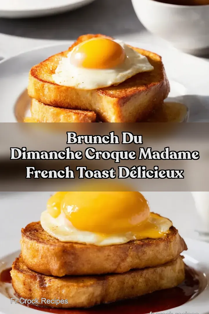 Brunch du Dimanche Croque Madame French Toast D&eacute;licieux