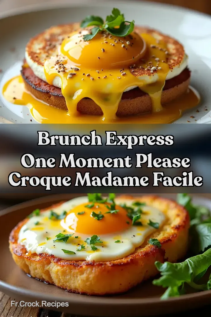 Brunch Express One moment please Croque Madame Facile