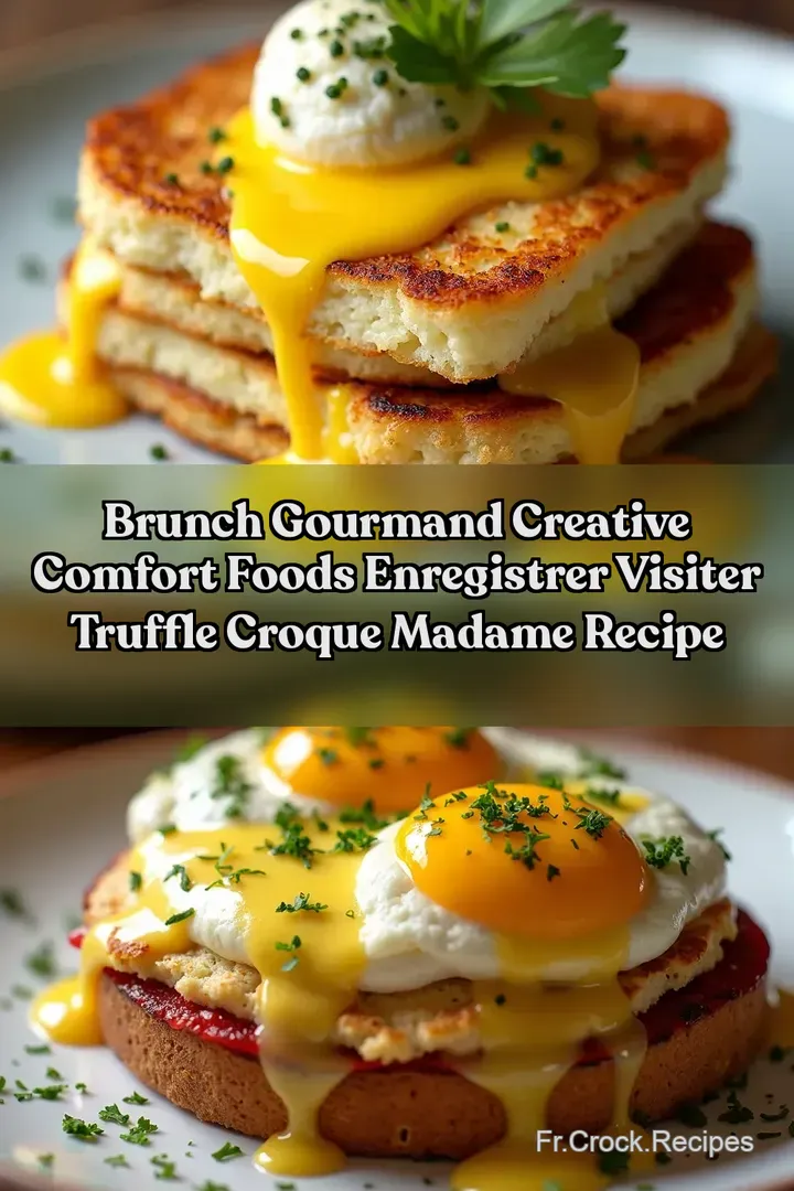 Brunch Gourmand Creative Comfort Foods Enregistrer Visiter Truffle Croque Madame Recipe
