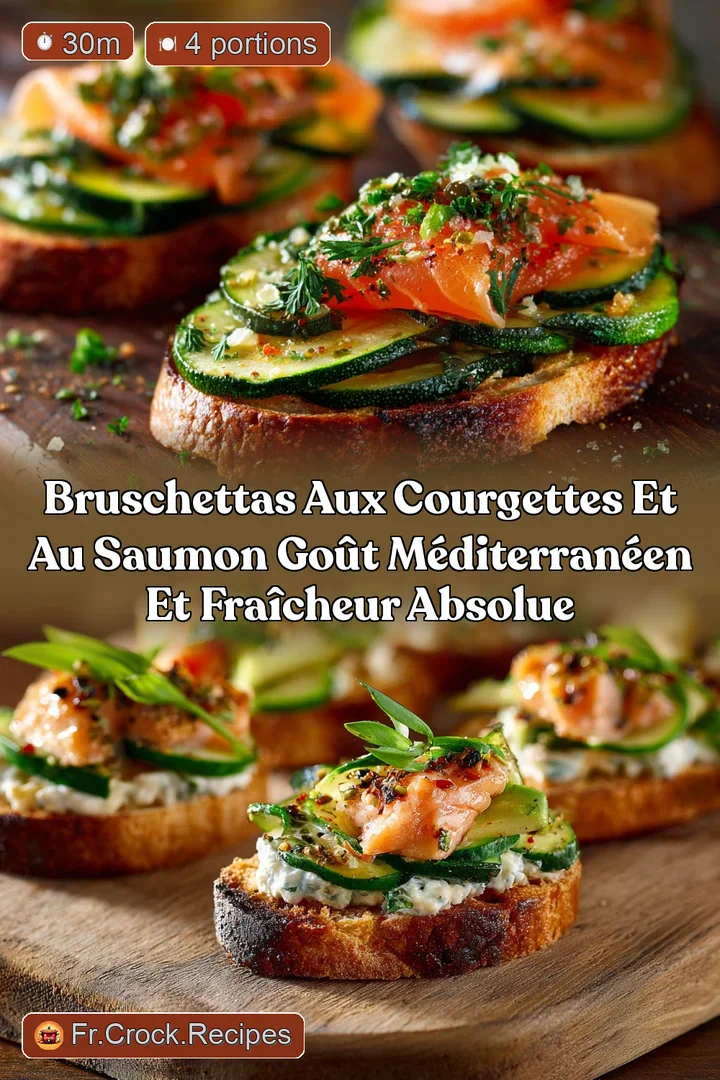 Bruschettas aux Courgettes et au Saumon Go&ucirc;t m&eacute;diterran&eacute;en et fra&icirc;cheur absolue