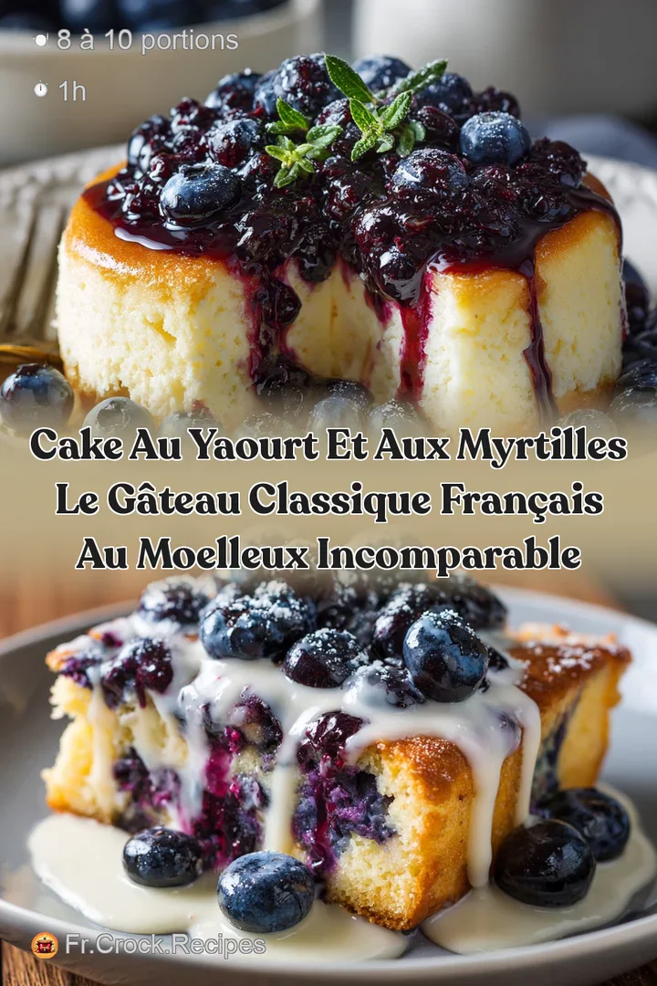 Cake au Yaourt et aux Myrtilles Le G&acirc;teau Classique Fran&ccedil;ais au Moelleux Incomparable