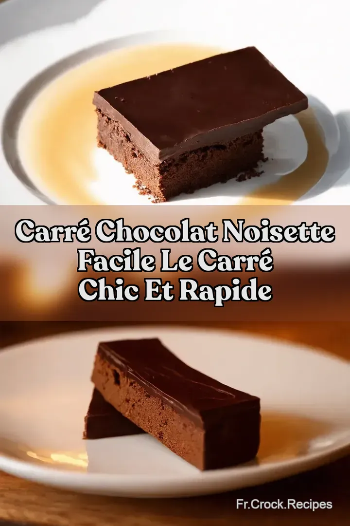 Carr&eacute; chocolat noisette facile Le Carr&eacute; Chic et Rapide