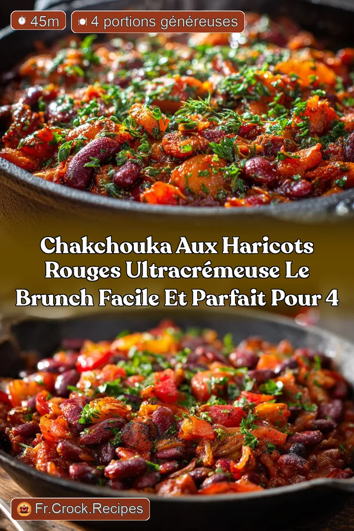 Chakchouka aux haricots rouges ultracr&eacute;meuse Le brunch facile et parfait pour 4