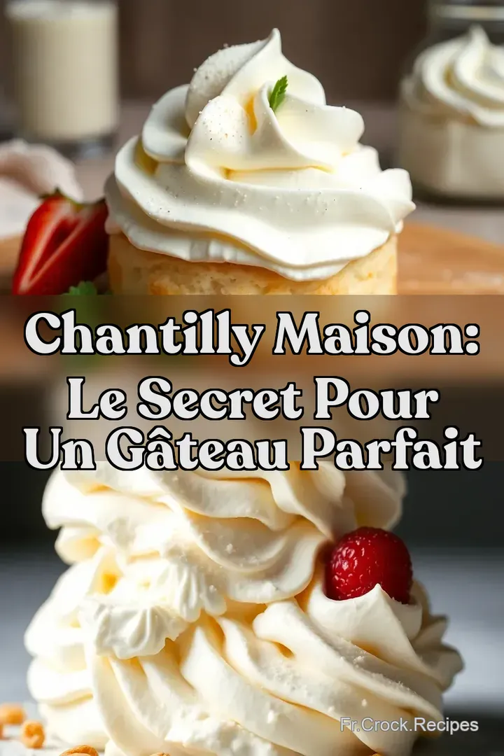 Chantilly Maison: Le Secret Pour un G&acirc;teau Parfait