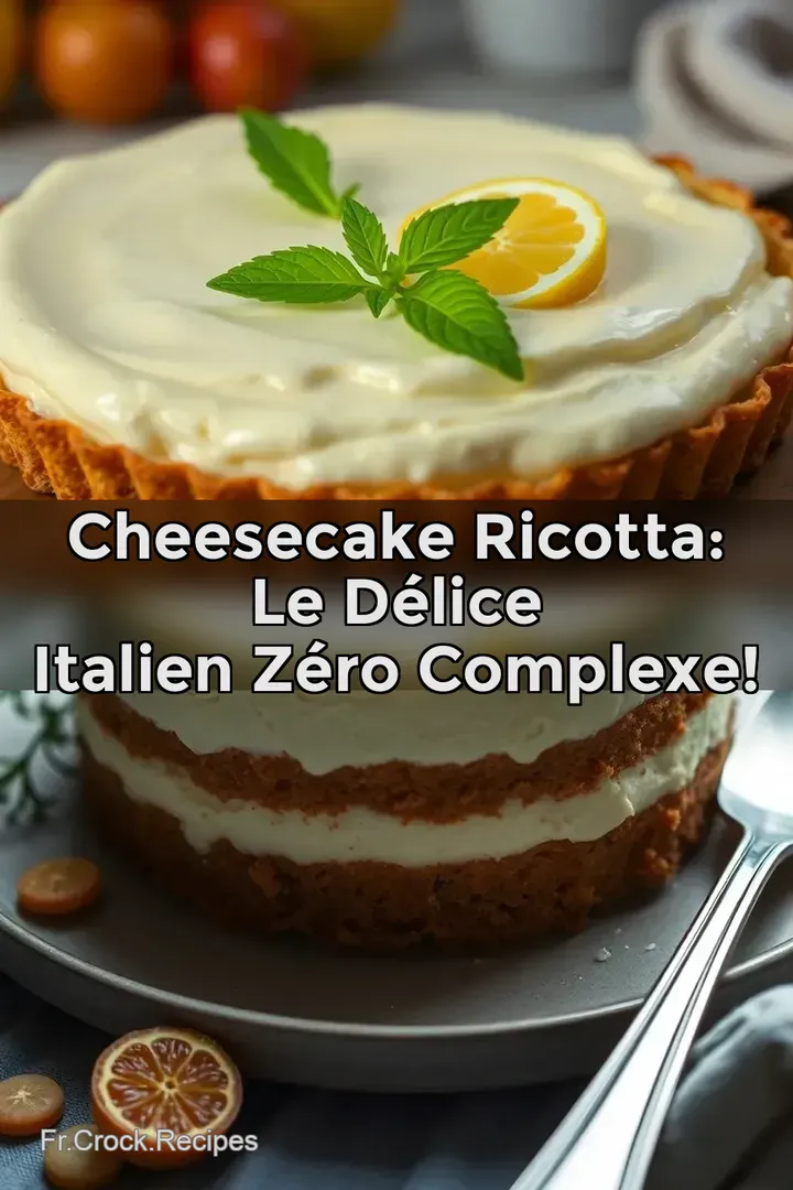 Cheesecake Ricotta: Le D&eacute;lice Italien Z&eacute;ro Complexe!