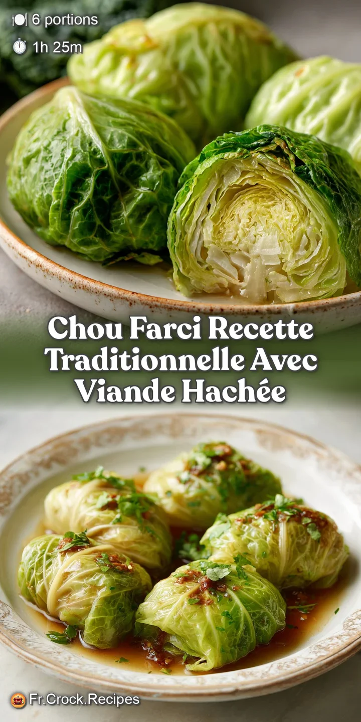 Close-up shows the finely chopped cabbage, meat filling peeking through, glistening with rich, savory brown sauce, steamin...