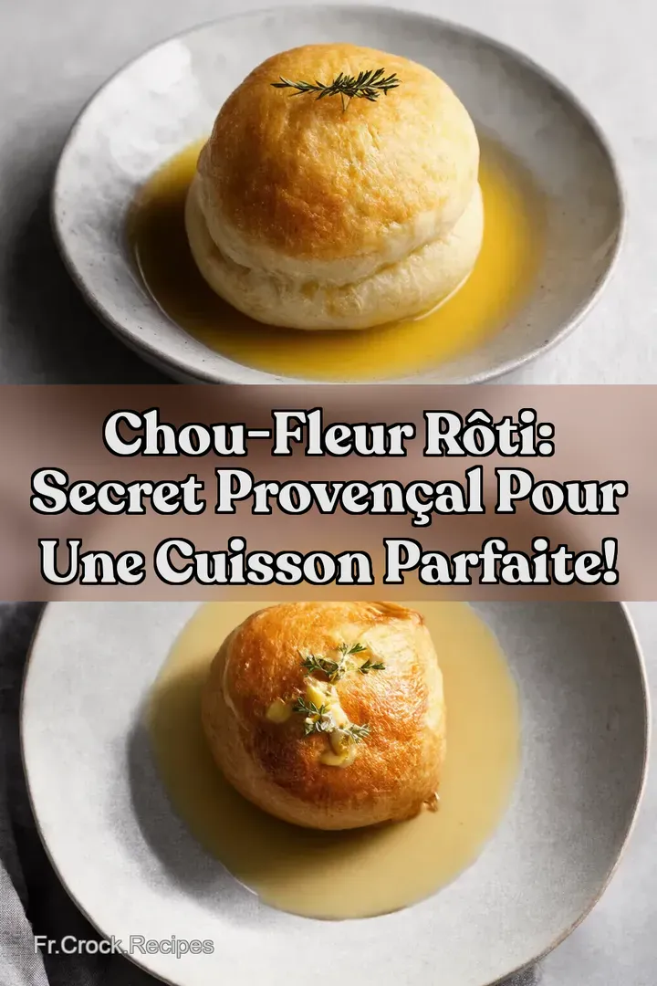 Chou-Fleur R&ocirc;ti: Secret Proven&ccedil;al pour une Cuisson Parfaite!