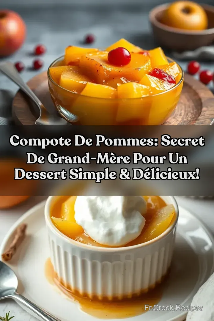 Compote de Pommes: Secret de Grand-M&egrave;re pour un Dessert Simple & D&eacute;licieux!