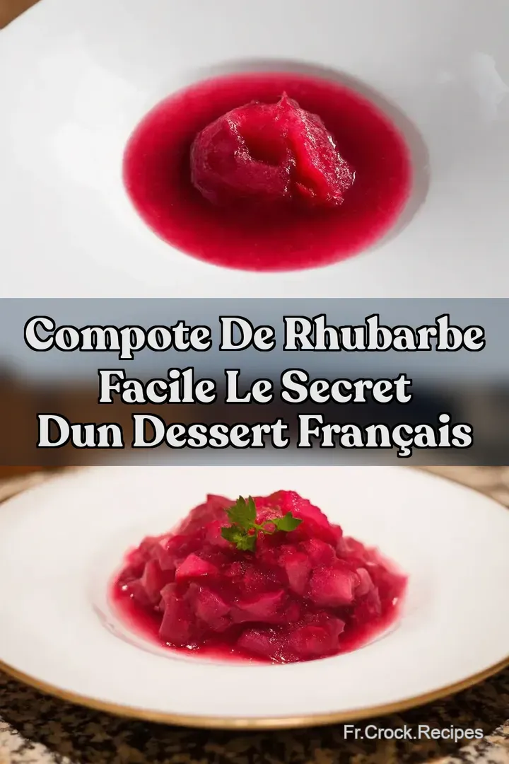 Compote de Rhubarbe Facile Le Secret dun Dessert Fran&ccedil;ais
