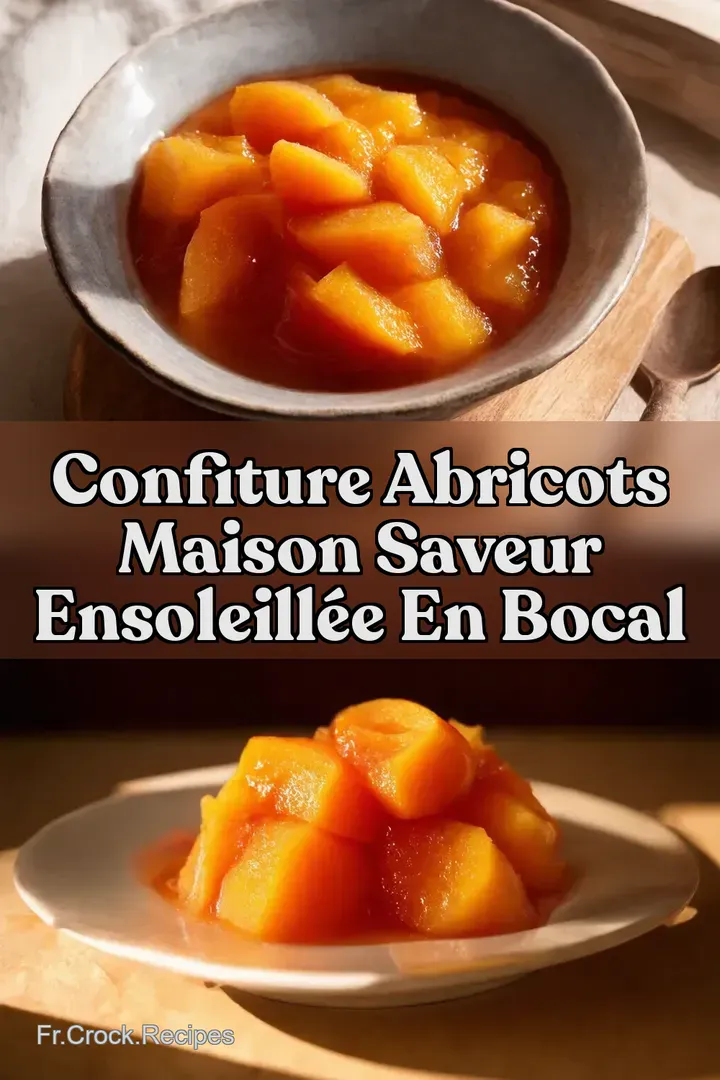 Confiture Abricots Maison Saveur Ensoleill&eacute;e en Bocal