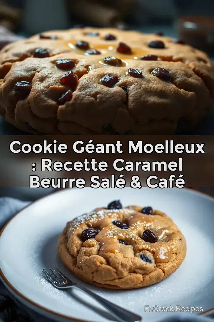 Cookie G&eacute;ant Moelleux : Recette Caramel Beurre Sal&eacute; & Caf&eacute;