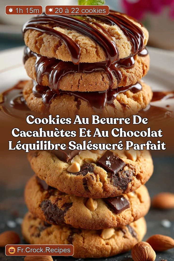 Cookies au Beurre de Cacahu&egrave;tes et au Chocolat L&eacute;quilibre sal&eacute;sucr&eacute; parfait