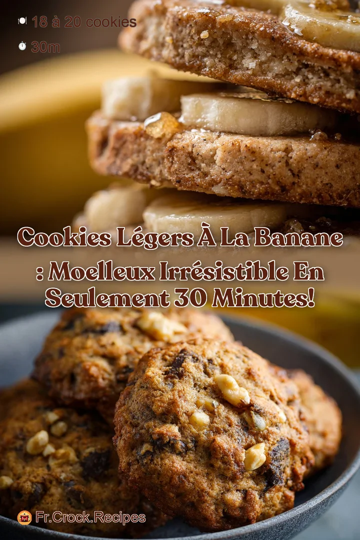 Cookies L&eacute;gers &agrave; la Banane : Moelleux irr&eacute;sistible en seulement 30 minutes!