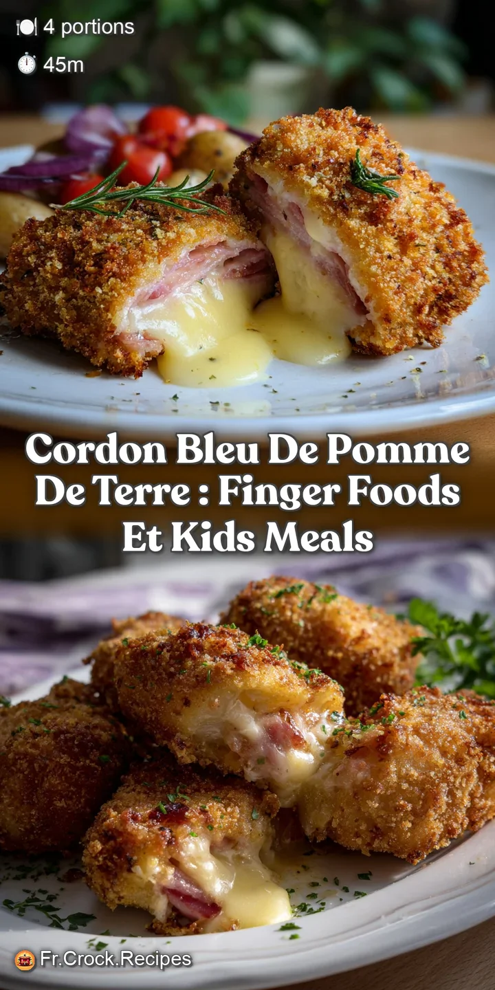 Cordon Bleu De Pomme De Terre : Finger Foods et Kids Meals