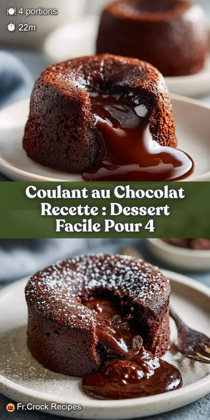 Close-up of a warm, dark chocolate cake with a gooey, liquid center spilling out, creating a tempting dessert.