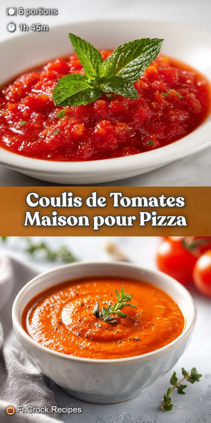 Close-up reveals the vibrant texture of the tomato coulis, bursting with fresh herbs. A spoonful of silky, bright sauce.