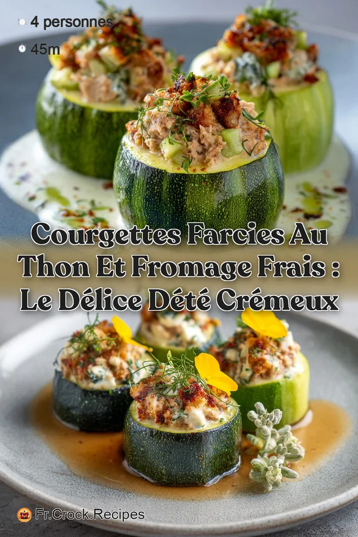 Courgettes Farcies au Thon et Fromage Frais : Le D&eacute;lice d&Eacute;t&eacute; Cr&eacute;meux